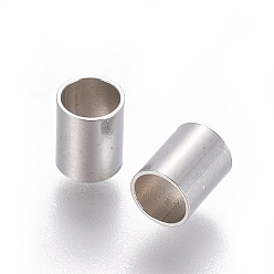 Stainless Steel Color 304 Stainless Steel Tube Beads, Stainless Steel Color, 5x4mm, Hole: 3mm