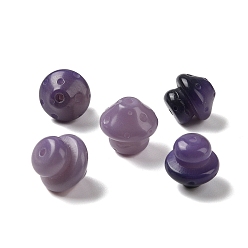 Purple Natural Bodhi Root Beads, Buddha Beads, Mushroom, Purple, 12~14x12~13.5mm, Hole: 1.6mm