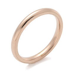 Light Gold 304 кольца плоские из нержавеющей стали, ионное покрытие (ip), золотой свет, 2 мм, размер США 8 1/2 (18.5 мм)