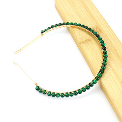 Малахит Сплав волос, с малахитом, резинки для волос для женщин девочек, 130x50 мм