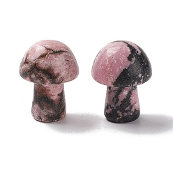 Родохрозит Натуральный камень родонит гуаша, инструмент для массажа со скребком гуа ша, для спа расслабляющий медитационный массаж, грибовидный, 20~21x15~15.5 мм