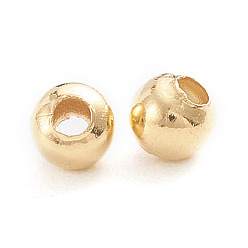 Golden 304 Stainless Steel Beads, Hollow Round, Golden, 3x2.5mm, Hole: 1.2mm
