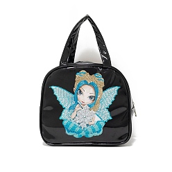Angel & Fairy DIY Diamond Painting Handbag Kits, including Rectangle Bag, Acrylic Rhinestones, Diamond Sticky Pen, Tray Plate and Glue Clay, Fairy Pattern