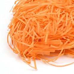 Orange Raffia Crinkle Cut Paper Shred Filler, for Gift Wrapping & Easter Basket Filling, Orange, 26x0.25~0.26cm