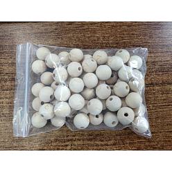 Mixed Olycraft 50PCS Number 0 to 9 Unfinished Natural Wood European Beads, Large Hole Beads, Laser Engraved Pattern, Round, Mixed, 15~16x14~15mm, Hole: 4mm, 5pcs/number, 10 numbers, 50pcs/set