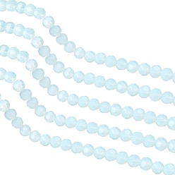 Opalite Brins de perles d'opalite synthétique arricraft, ronde à facettes, 8mm, Trou: 1mm, Environ 70~72 pcs/chapelet, 22.6 pouce, 4strand / boîte