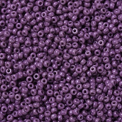 (RR4489) Duracoat Dyed Opaque Dark Orchid MIYUKI Round Rocailles Beads, Japanese Seed Beads, (RR4489) Duracoat Dyed Opaque Dark Orchid, 11/0, 2x1.3mm, Hole: 0.8mm, about 5500pcs/50g