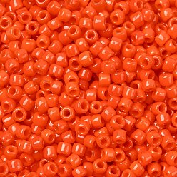 (50) Opaque Sunset Orange Тохо 8/0 круглые бусины, японский бисер, (50) непрозрачный оранжевый закат, 3 мм, отверстие : 1 мм, Около 1111 шт / 50 г