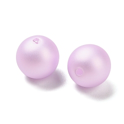 Сливовый Матовые пластиковые бусины с имитацией жемчуга, круглые, слива, 8 мм, отверстие : 1.4 мм