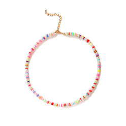 55819 Bohemian Shell Pendant Colorful Rice Bead Necklace Flower Charm Pearl Collarbone Chain