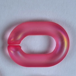 Средний Фиолетово-красный Прозрачные акриловые быстроразъемные соединения, ab color овальные ссылки, средне фиолетовый красный, 19x14 мм