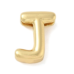 Letter J Медные подвески-слайдеры, стойки покрытие, без свинца и без кадмия, долговечный, реальный 18 k позолоченный, буква J, 14.5x11.5x4.5 мм, отверстие : 10.5x2 мм