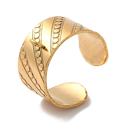 Золотой Ионное покрытие (IP) 304 Компоненты открытого манжетного кольца из нержавеющей стали, кольцо петли, золотые, отверстие : 2 мм, американский размер 7(17.3мм)