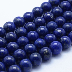Lapis Lazuli Natural Lapis Lazuli Beads Strands, Grade A, Round, 10mm, Hole: 1mm, about 39pcs/strand, 15.7 inch(40cm)