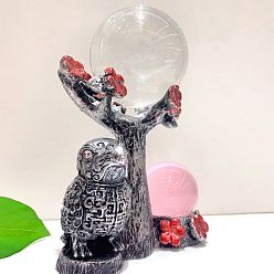 Parrot Украшения для пьедестала скульптуры из смолы, держатель хрустального шара, для домашнего офисного стола, сова, 110x40x110 мм