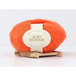 12 orange Nine-color bird mohair handmade diy crochet baby line fine wool group scarf hat sweater line