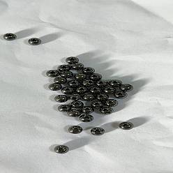 Черный Цвет Металла 304 из нержавеющей стали разделительные бусины, ионное покрытие (ip), круглые, металлический черный , 5 мм, отверстие : 1.8 мм