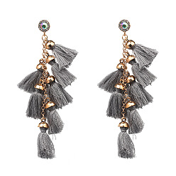 grey Bohemian Ethnic Style Tassel Earrings - Fashionable and Unique Jewelry