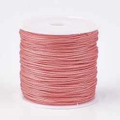 Salmon Nylon Thread, Nylon String Jewelry Bead Cord for Custom Woven Jewelry Making, Salmon, 0.8mm, about 49.21 yards(45m)/roll