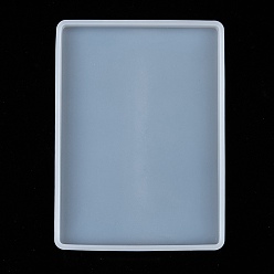 Белый Силиконовые формы, формы для литья смолы, для уф-смолы, изготовление ювелирных изделий из эпоксидной смолы, прямоугольные, белые, 185x135x12 мм, внутренний: 178x128 mm