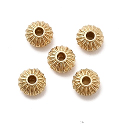Матовый Золотой Цвет Бусины разделители из сплава , рондель, без кадмия, без никеля и без свинца, долговечный, матовый золотой цвет, 6x3 мм, отверстие : 1.2 мм