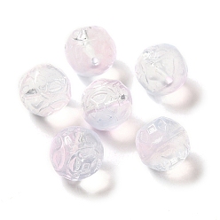 Lilac Transparent Glass Beads, Cube, Lilac, 12x12x12mm, Hole: 1.4mm