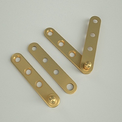 Golden Brass Rotation Hidden Door Pivot Hinge, for Wardrobe Door and Table Accessories, Golden, 59x11x2mm and 59x11x11mm, Hole: 4mm, 4pcs/set