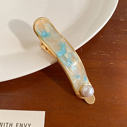 Светло-зеленый Заколки из кожи аллигатора из ацетата целлюлозы, аксессуары для волос для женщин и девочек, светло-зеленый, 95 мм