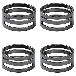 Черный Цвет Металла 4 латунные кольца шт., помощника инструмент, для продольного изгиба, открывать и закрывать прыжковое кольцо, металлический черный , 18x9 мм