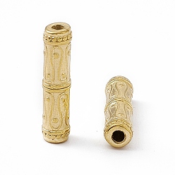 Real 18K Gold Plated Vacuum Plating 201 Stainless Steel Tube Beads, Bamboo Stick, Real 18K Gold Plated, 20x4.5mm, Hole: 1.5mm