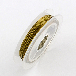 Темно-Золотистый Проволока для тигра, нержавеющая сталь с нейлоновым покрытием, темные золотарник, 25 калибр (0.45 мм), около 32.8 футов (10 м) / рулон