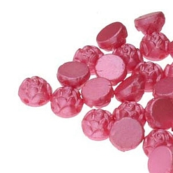 Rose Chaud 10pcs perles de verre tchèque opaques, rose, rose chaud, 6mm