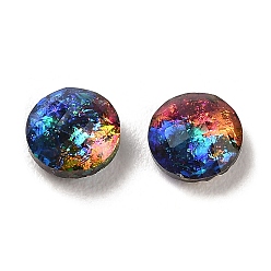 Colorful Resin Imitation Opal Cabochons, Single Face Faceted, Rondelle, Colorful, 6x3.5mm