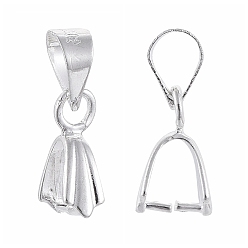 Серебро Латуни льда поручительств выбор щепотка, без никеля , серебряный цвет гальваническим, 10.67x5.93x3.04 мм, отверстие : 4.13 мм, штифты : 0.84 мм