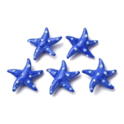 Королевский синий Ручной работы украшения дома бусины, украшения в виде морских звезд в подарок, королевский синий, 22~23x23~24x6 мм