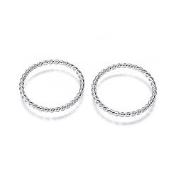 Platinum Tibetan Style Linking Rings, Circle Frames, Lead Free and Cadmium Free and Nickel Free, Platinum, 25x2mm