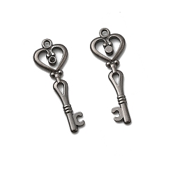 Черный Цвет Металла Сеттинги для кулона (стразов), тибетский стиль, в форме ключа, сплав, стразы , без кадмия, без никеля и без свинца, металлический черный , 41x14x3 мм, отверстие: 2 мм , подходит для 2 мм стразов , около 476 шт / 1000 г