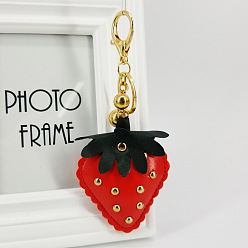 Strawberry red Fruit Pendant Keychain Pineapple Strawberry Rabbit Bag Pendant Mobile Phone Pendant