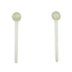 Dark Sea Green Plastic Tiny Ball Stud Earrings, Post Earrings for Women, Dark Sea Green, 14x2.5mm, Pin: 0.9mm