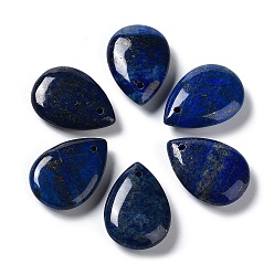 Lapis Lazuli Natural Lapis Lazuli Pendants, Teardrop Charms, 22.5~25x17~18x7mm, Hole: 1.6mm