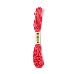 Light Coral Polyester Embroidery Threads for Cross Stitch, Embroidery Floss, Light Coral, 0.15mm, about 8.75 Yards(8m)/Skein