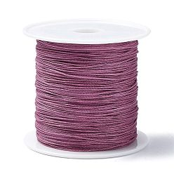 Old Rose Nylon Chinese Knot Cord, Nylon Jewelry Cord for Jewelry Making, Old Rose, 0.4mm, about 28~30m/roll