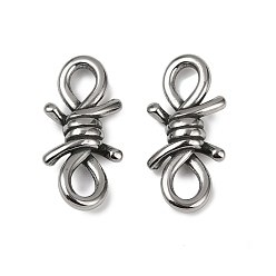 Античное Серебро 316 подвески-узлы из хирургической нержавеющей стали, античное серебро, 21x10x4 мм, отверстие : 4.5x3 мм