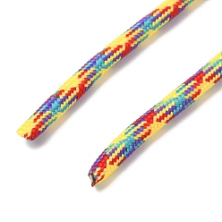 Gelb Polycotton-Geflechtschnur mit Innenkern, Runde, für Schnürsenkel, Schlüsselanhänger, Herstellung von Seilarmbändern, Gelb, 5 mm, ca. 90~100 Meter/Bündel
