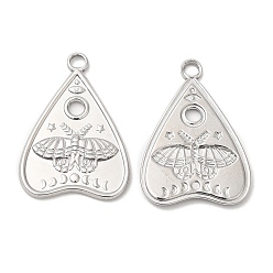 Нержавеющая Сталь Цвет Не тускнеющие 304 подвески из нержавеющей стали, говорящая доска с подвеской в виде мотылька, цвет нержавеющей стали, 28x20x2 мм, отверстие : 3 мм