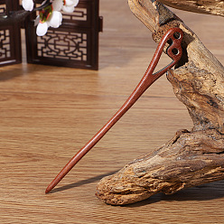 Elegant and refined Minimalist Sandalwood Hairpin for Traditional Chinese Dress Women's Hairstyles