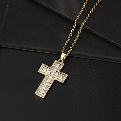 C Bold and Colorful Cross Necklace - Hip Hop Street Style Statement Piece