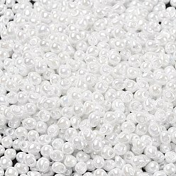 (DP528) White Pearl Ceylon Миюки 3.4мм капельные бусины, японский бисер, Цейлон, (dp528) белый жемчуг цейлон, 3.4x3 мм, отверстие : 0.65 мм, Около 180 шт / 10 г