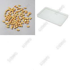 Золотистый 1 Миниатюрная модель золотого слитка из смолы в пакете, аксессуары для кукольного домика с микро-ландшафтом, притворяясь опорными украшениями, золотые, 12x19x9 мм, 100 шт / пакет