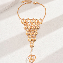 Настоящее золото 18K Винтажные классические латунные браслеты-кольца для женщин, реальный 18 k позолоченный, 8-1/2 дюйм (21.5 см)